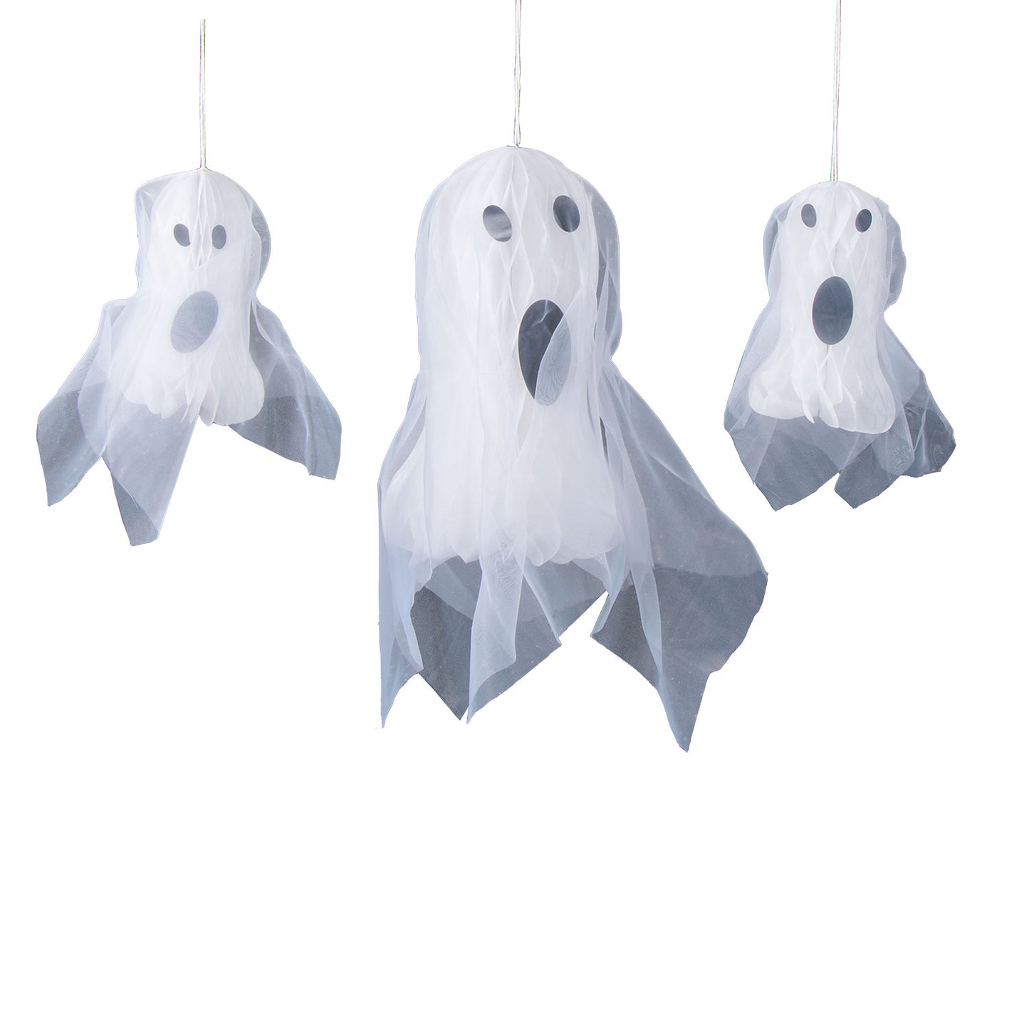 Halloween Honeycomb Ghosts X 9PKG/3