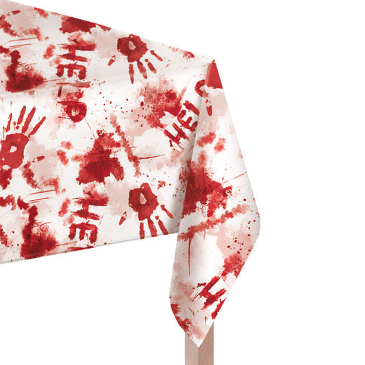 570013 IP X6 - Sinister Surgery Bloody Plastic Tablecovers 1.4m x 2.6m - 6 PC