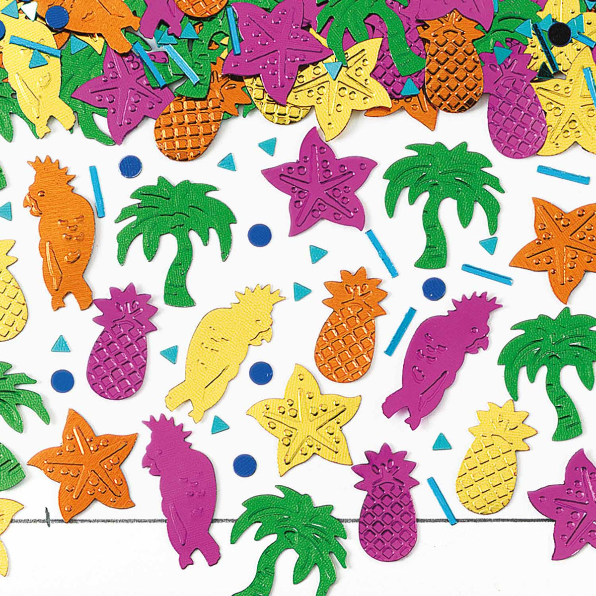 36035 IP X12 - Island Party Embossed Metallic Mix Confetti - 12 PC