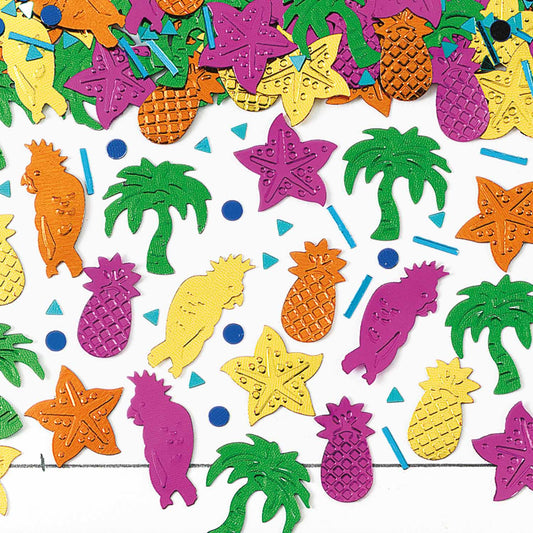 36035 IP X12 - Island Party Embossed Metallic Mix Confetti - 12 PC