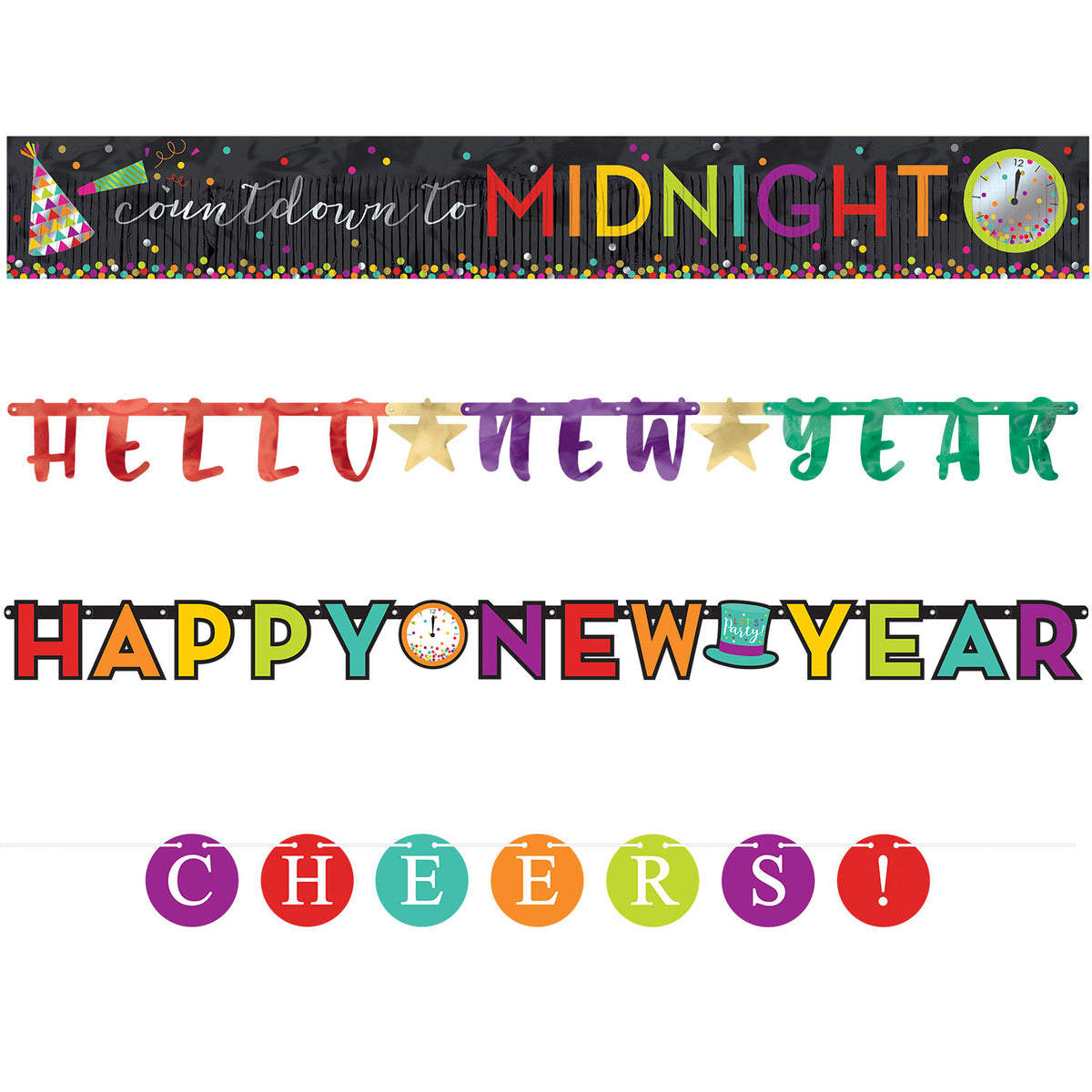 120293 IP X6 - BANNERS 4CT NY LTR JEWEL TONE X 6