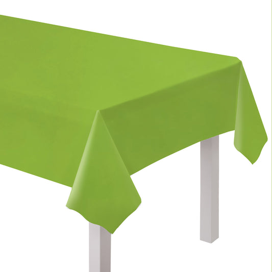 9915405 - Lime Cordial Plastic Tablecovers 1.37m x 2.74m - 12 PC