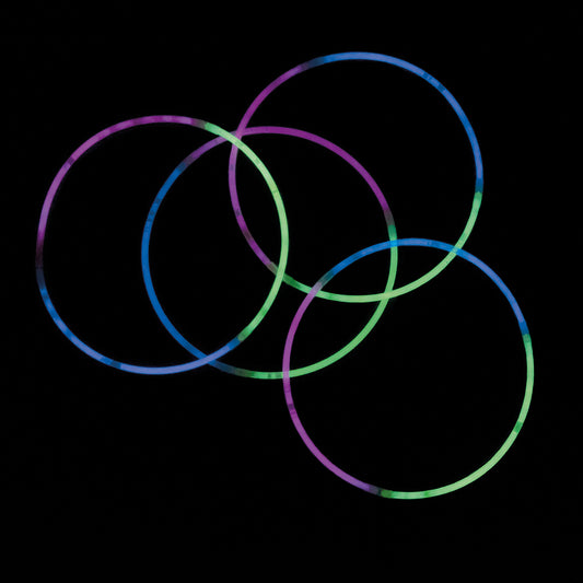 9902330 IP X6 - Fancy Glow Tri-Colour Necklaces 60cm - 6 PKG/4