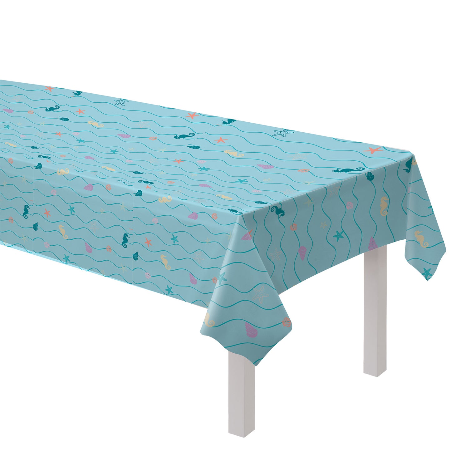 9914386 IP X6 - Mermaid Tales Paper Tablecovers 1.8m x 1.2m - 6 PC