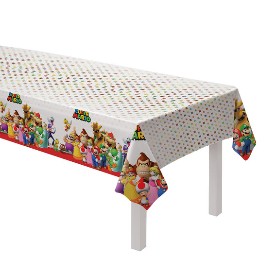 Super Mario Plastic Tablecovers 1.37m x 2.43m - 6 PC