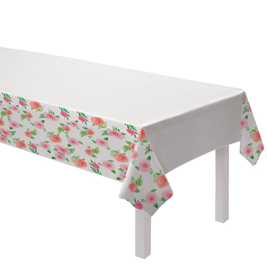 572165 IP X6 - Floral Baby Tablecovers 1.37m x 2.43m - 6 PC