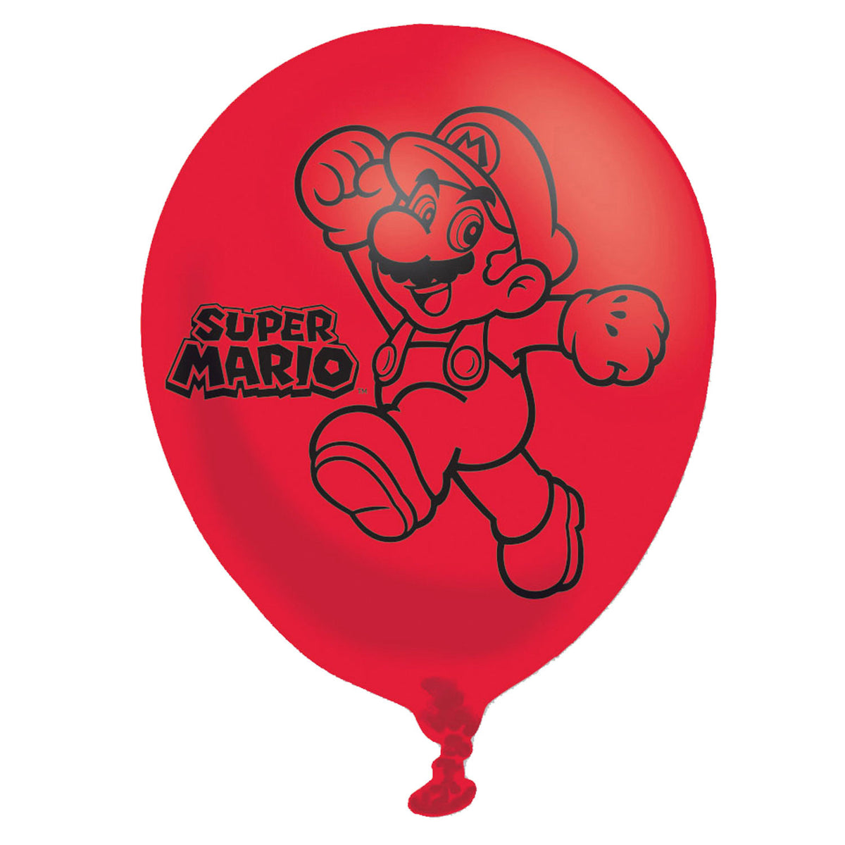 9900743 IP X6 - Super Mario Bros 4 Sided Latex Balloons 11"/27.5cm - 6 PKG/6
