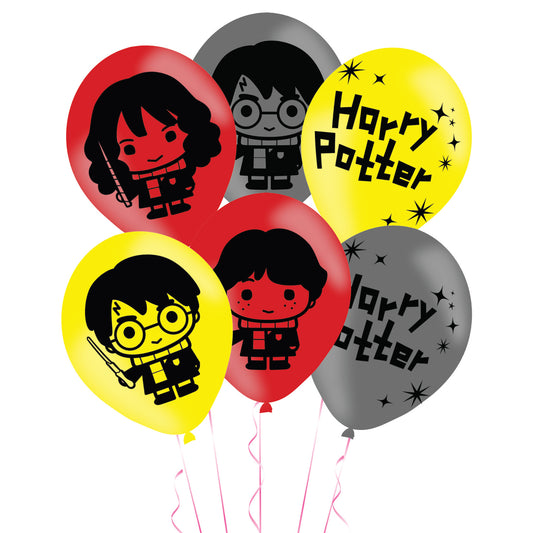9905196 IP X6 - Harry Potter 4 Sided Latex Balloons 27.9cm/11" - 6 PKG/6