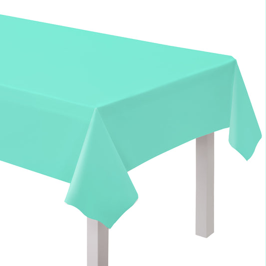 9915405 - Seafoam Plastic Tablecovers 1.37m x 2.74m - 12 PC