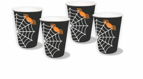 9921193 IP X12 - Spooky Spectacles Spider Web Cups X 12 packs of 8