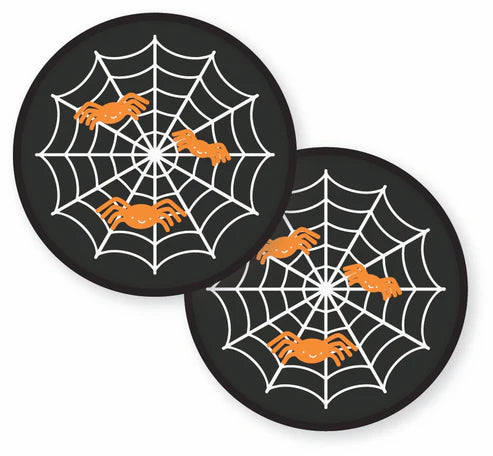 9921192 IP X12 - Spooky Spectacles Spider Web Plates 23cm X 12 (8 PK)