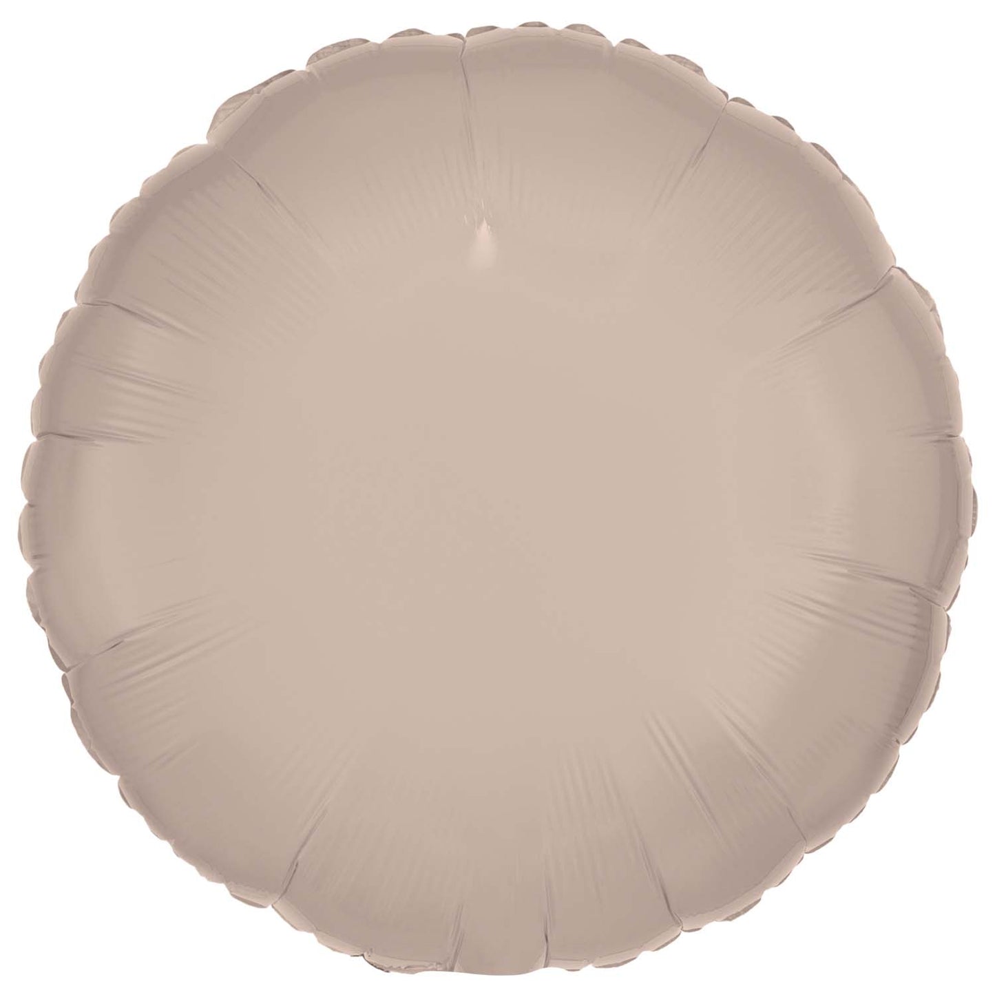 9915471-92 Amscan Silk Lustre Latte Circle Standard Unpackaged Foil Balloons C16 - 10 PC
