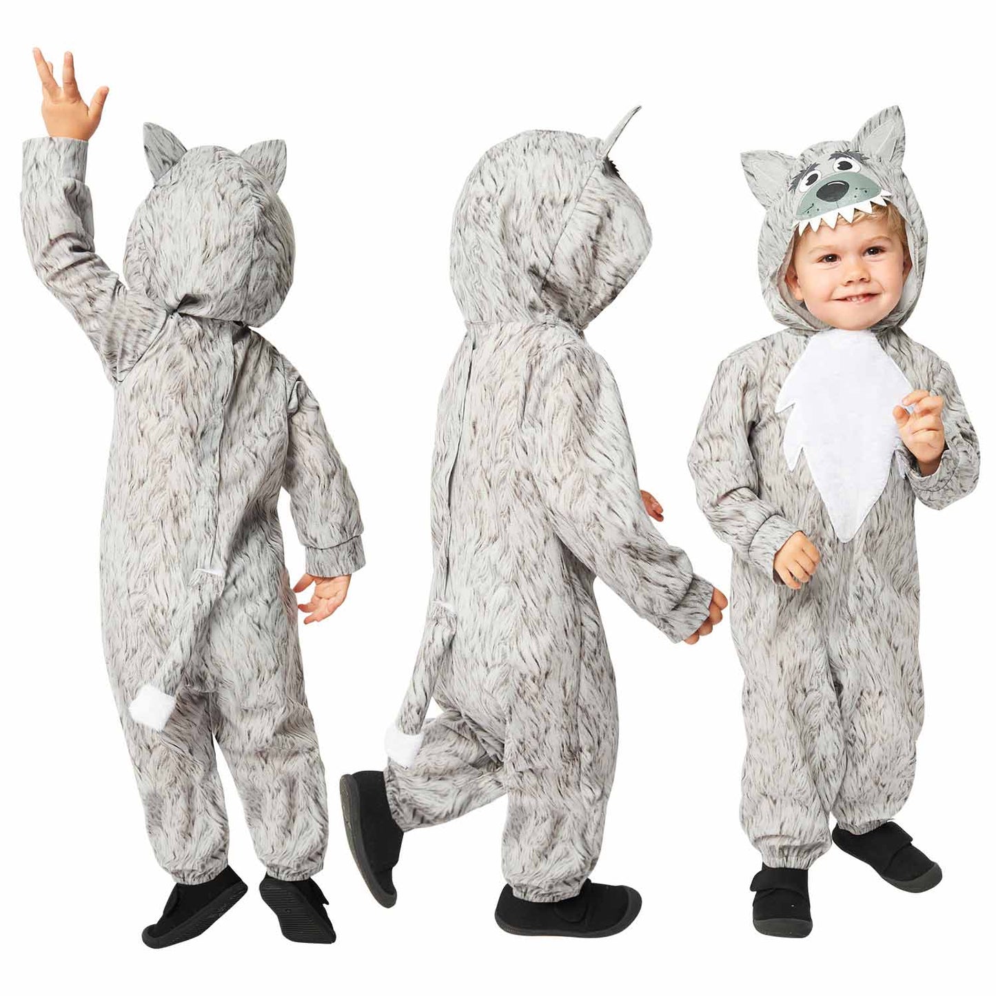 9916809 - Wolf Onesie - 6-12 Months
