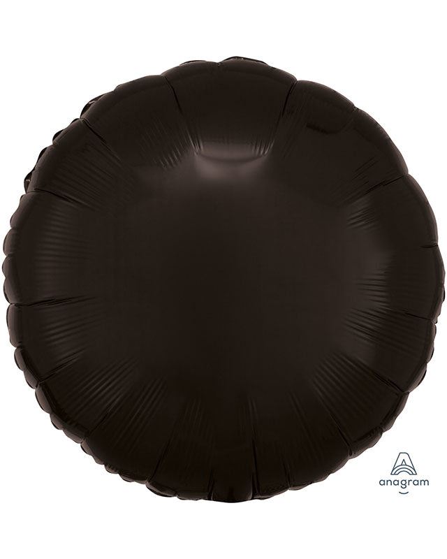 Black Circle Standard Unpackaged Foil Balloons S15 - 10 PC