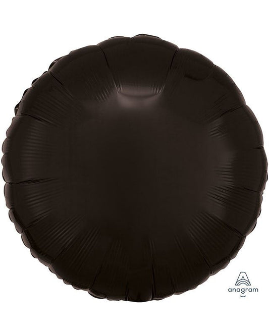 Black Circle Standard Unpackaged Foil Balloons S15 - 10 PC