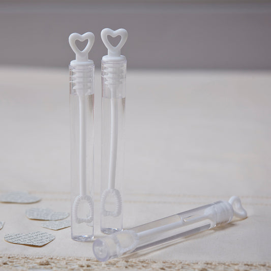 Heart Tube Wedding Bubbles- 10 Inner Pack