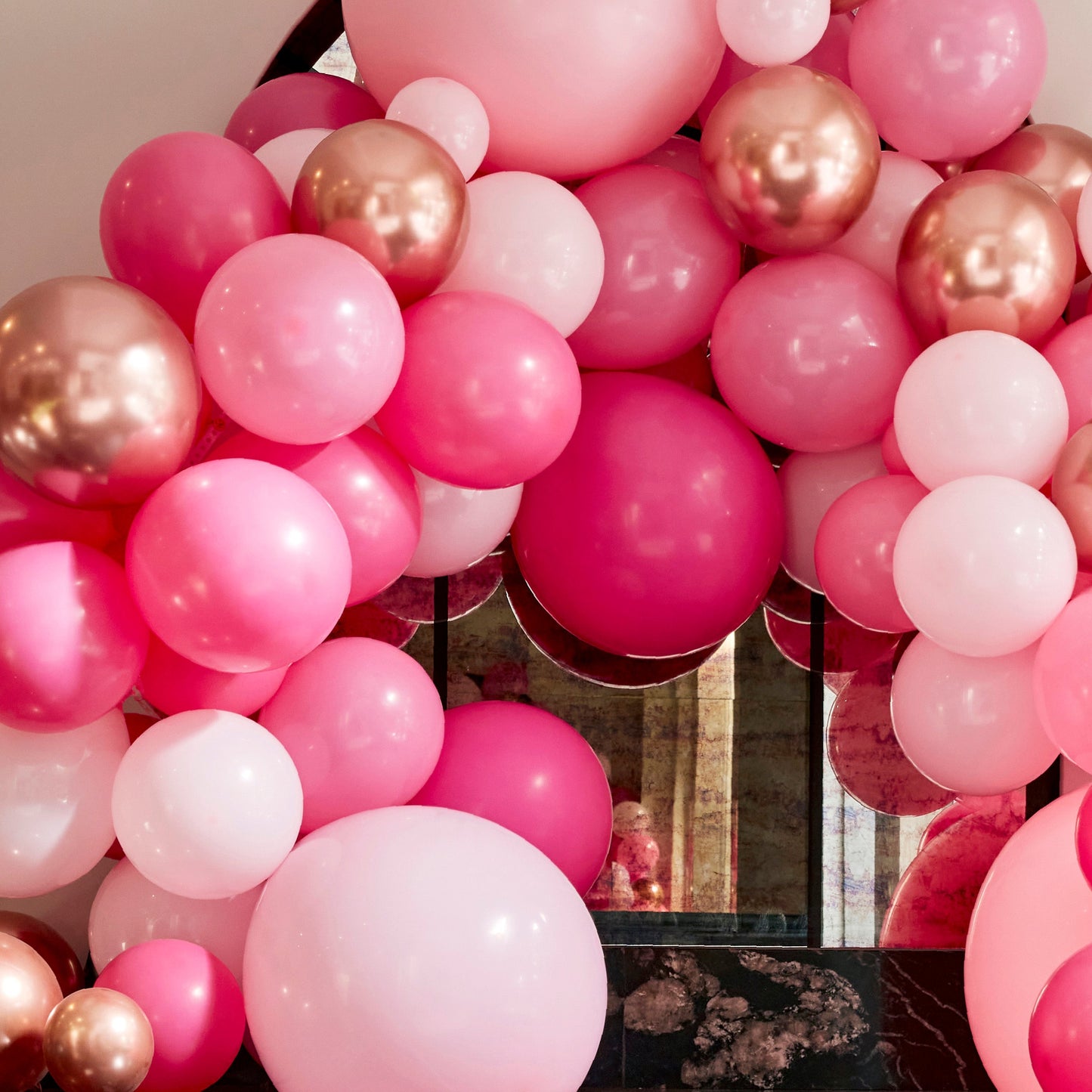 Luxe Pink and Rose Gold Balloon Arch Kit- 5 Inner Pack