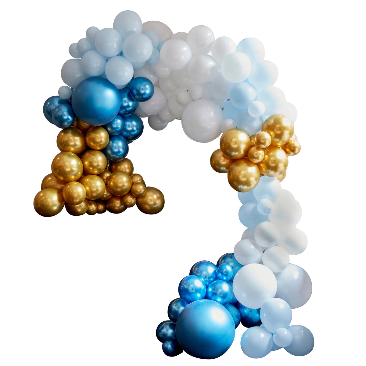Luxe Blue and Gold Balloon Arch Kit- 5 Inner Pack