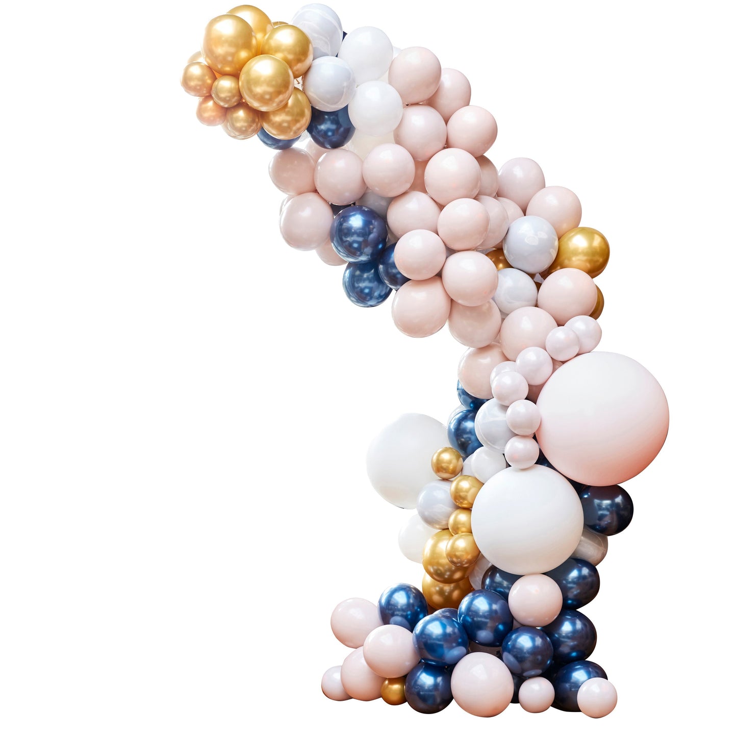 Luxe Marble, Navy & Gold Chrome Balloon Arch Kit- 5 Inner Pack