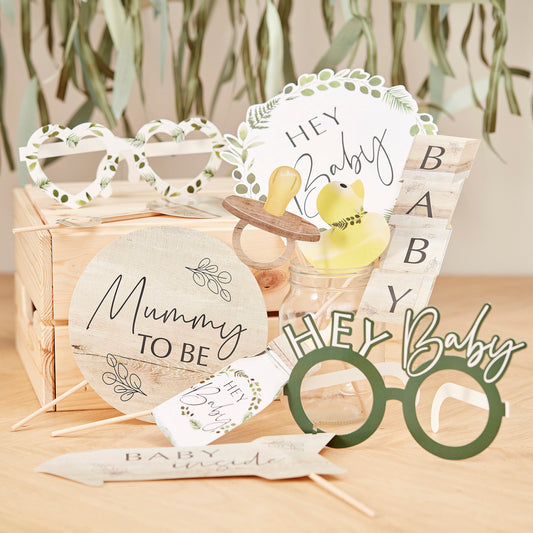Botanical Baby Shower Photo Booth Props- 5 Inner Pack