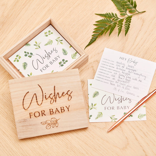 Botanical Baby Shower Advice Cards and Keepsake Box- 5 Inner Pack