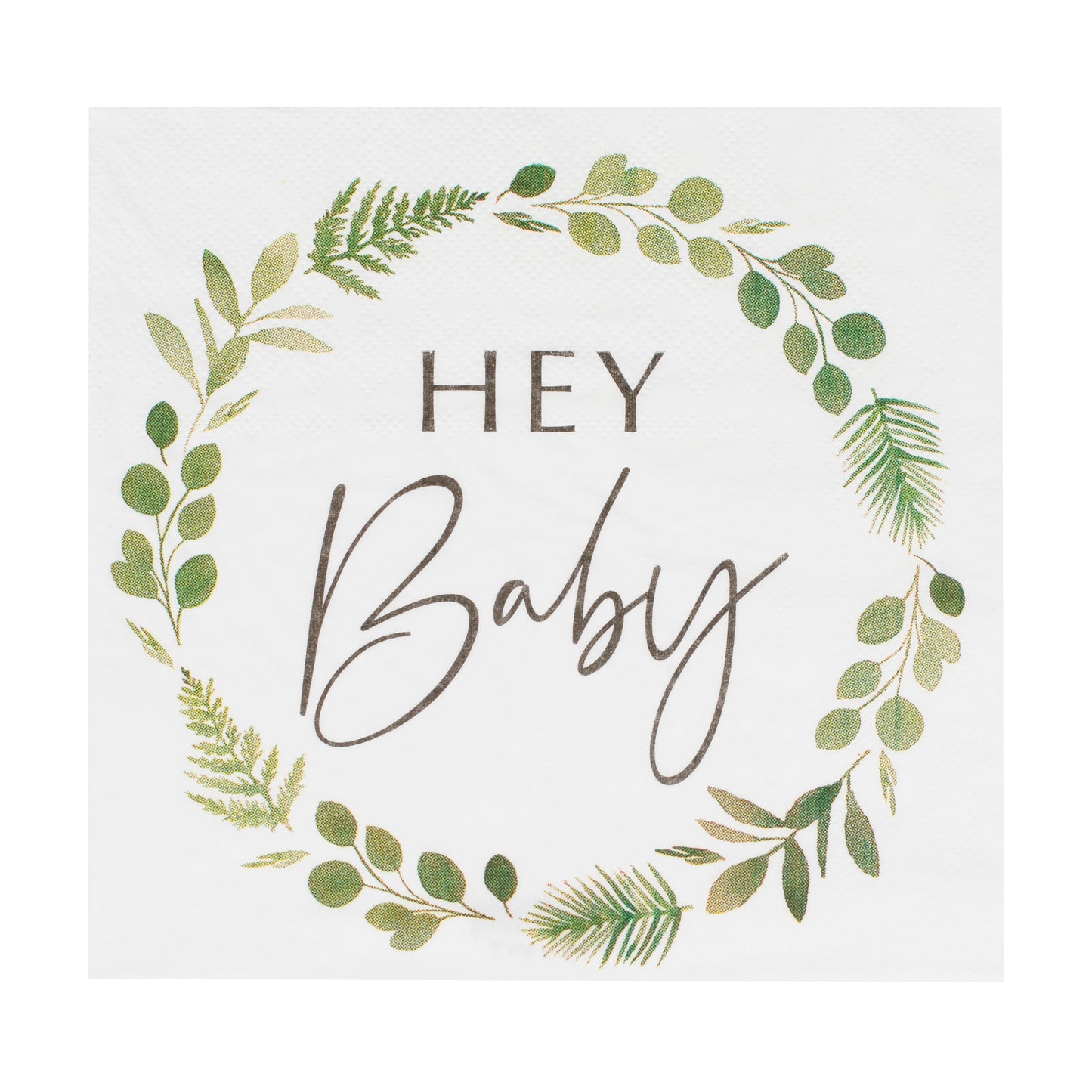 Hey Baby Shower Botanical Napkins- 5 Inner Pack