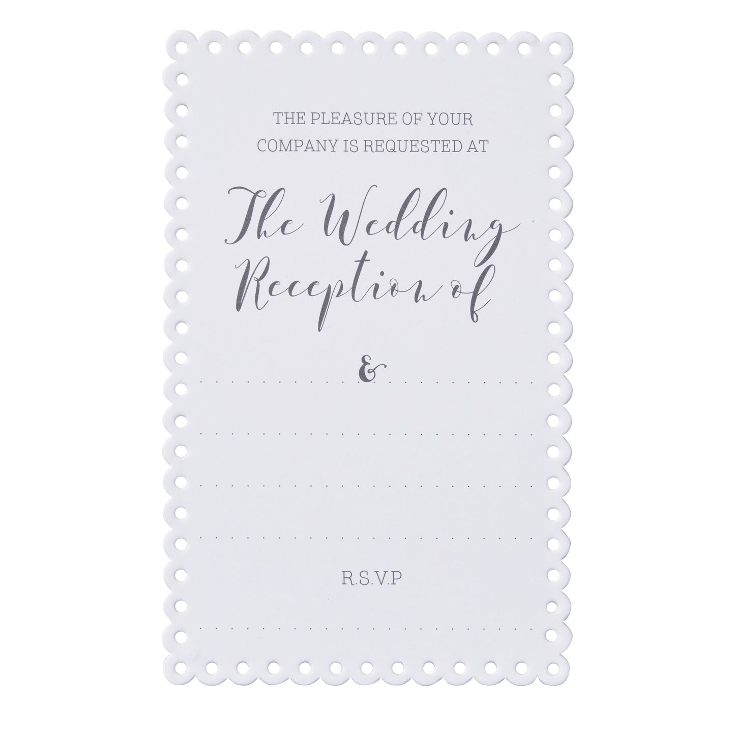 Scalloped Evening Invitations - Beautiful Botanics- 10 Inner Pack