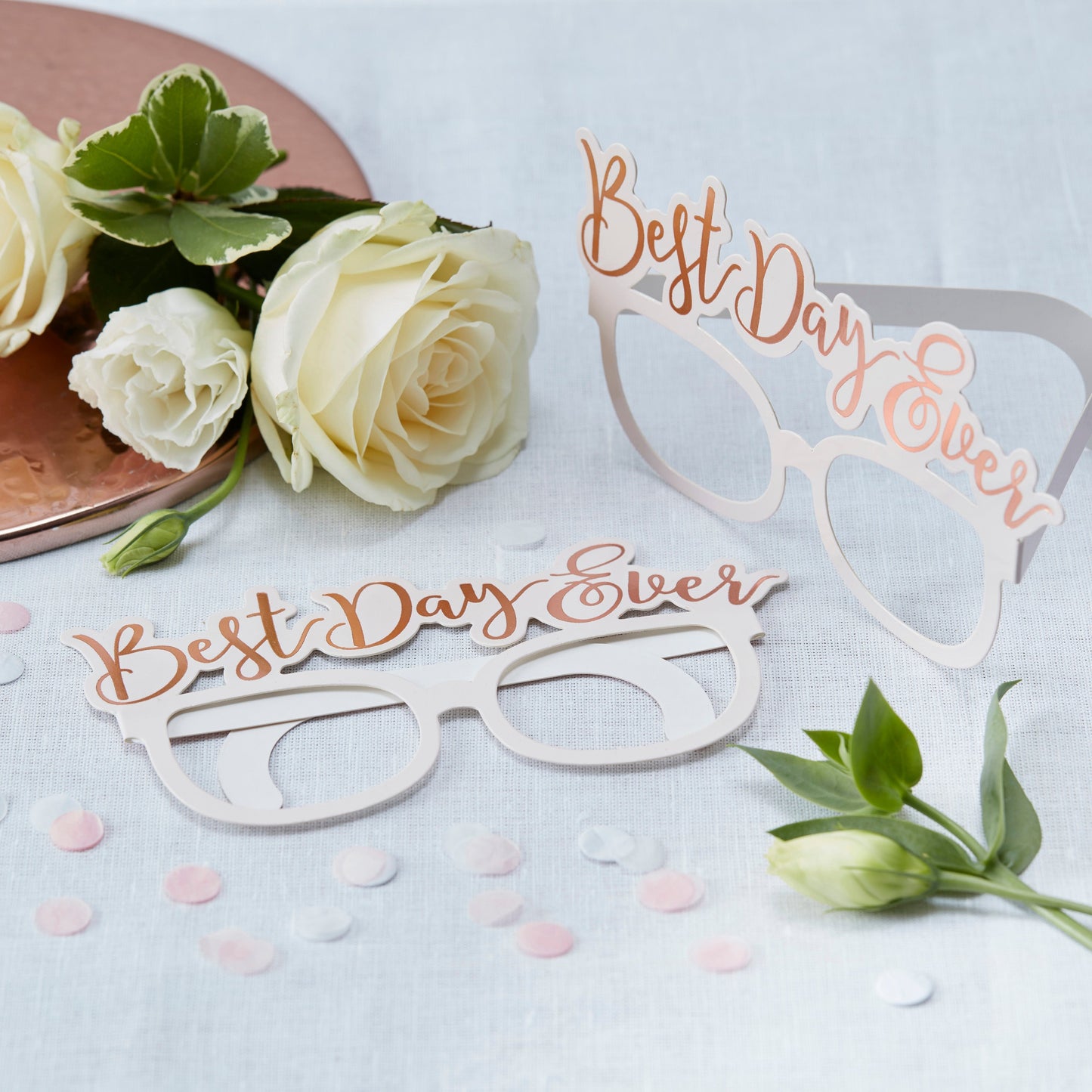 Rose Gold Best Day Ever Glasses- 10 Inner Pack