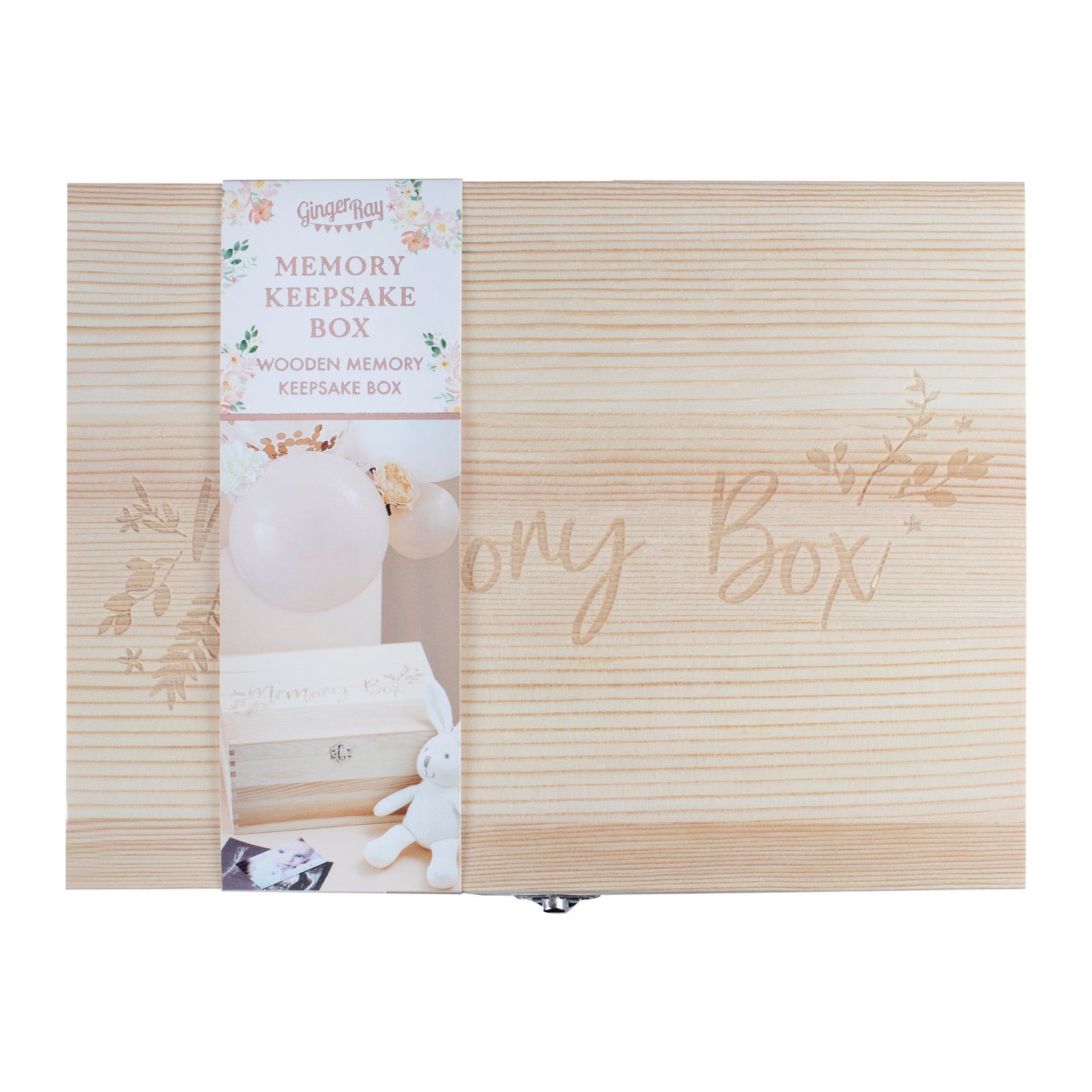 Wooden Baby Memory Keepsake Box- 4 Inner Pack