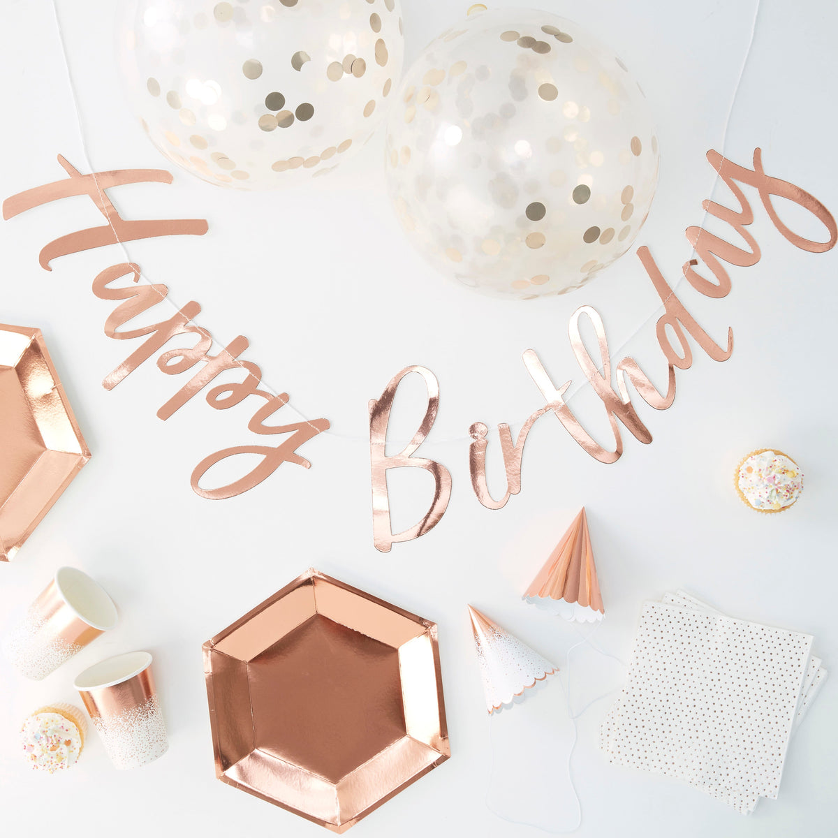 Rose Gold Foiled Party In A Box- 5 Inner Pack