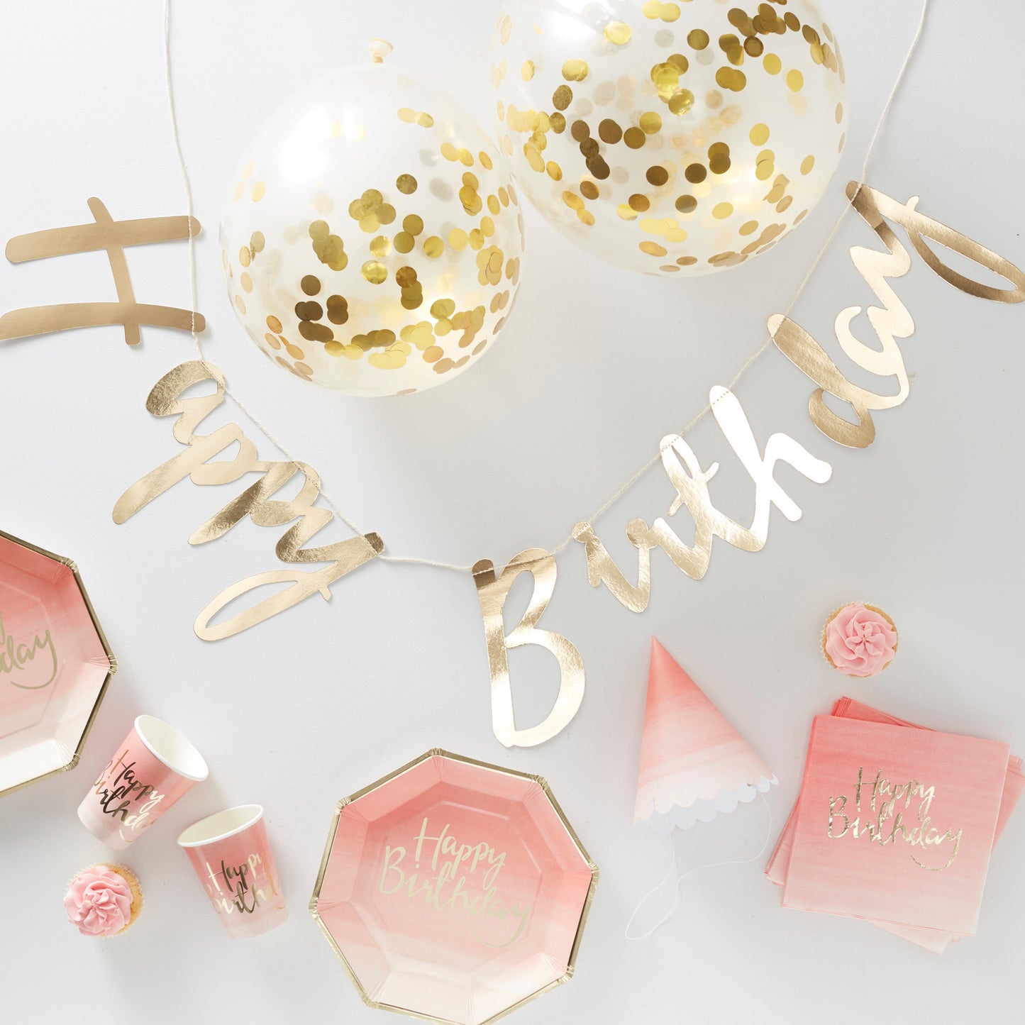 Pink and Gold Ombre Party In A Box- 5 Inner Pack