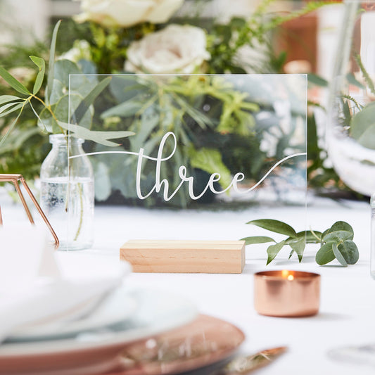 Acrylic Table Numbers- 5 Inner Pack