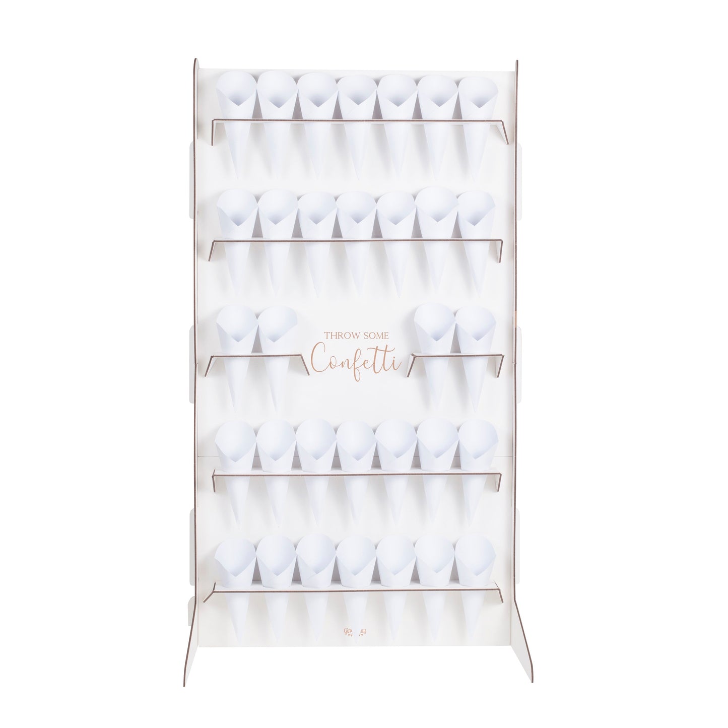 Wedding Confetti Cone Holder Stand & Cones- 5 Inner Pack