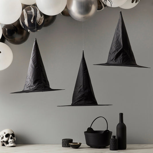 Halloween Witch Hat Hanging Decorations- 5 Inner Pack