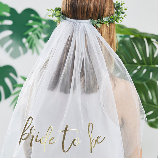 Eucalyptus Bride To Be Hen Party Veil- 5 Inner Pack