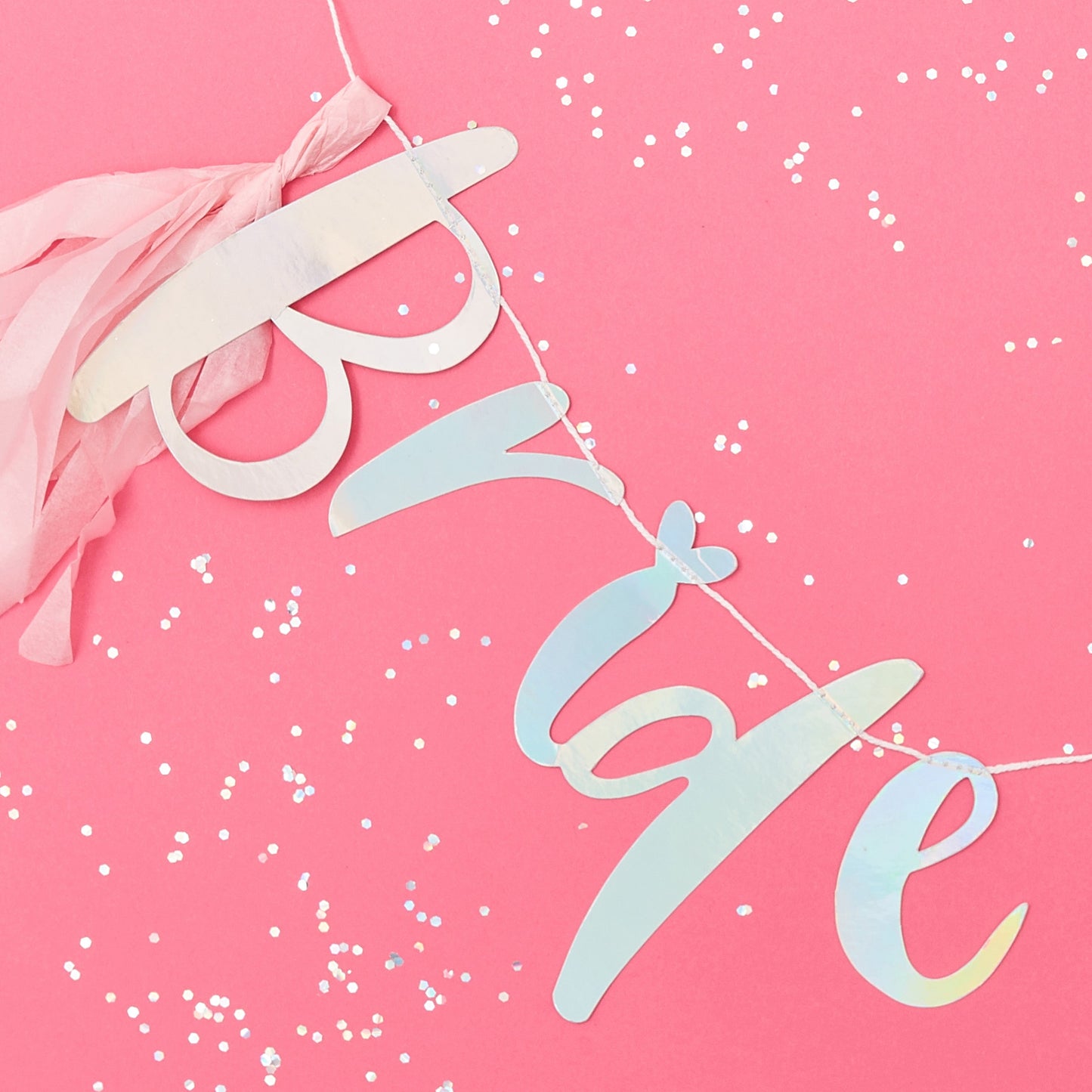Iridescent Bride Tribe Hen Party Banner- 5 Inner Pack