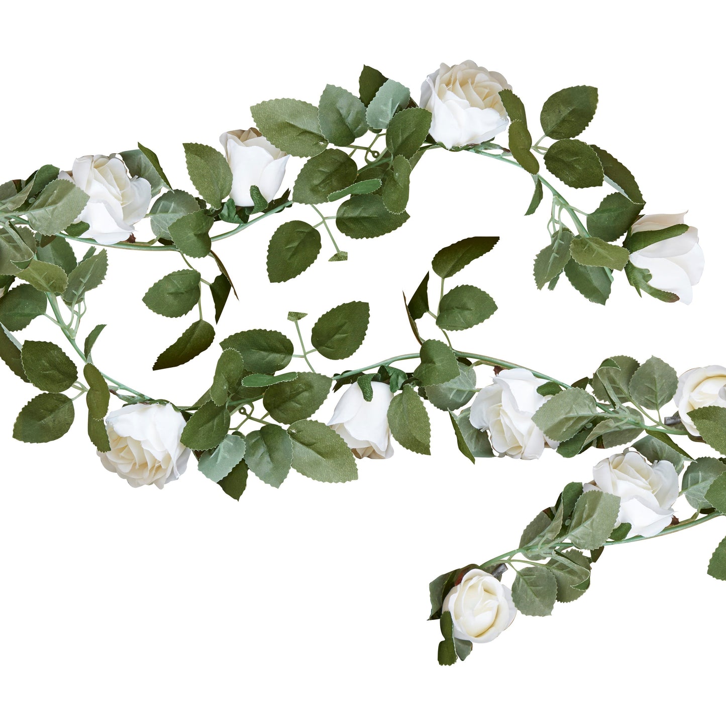White Rose Artificial Foliage Garland- 10 Inner Pack