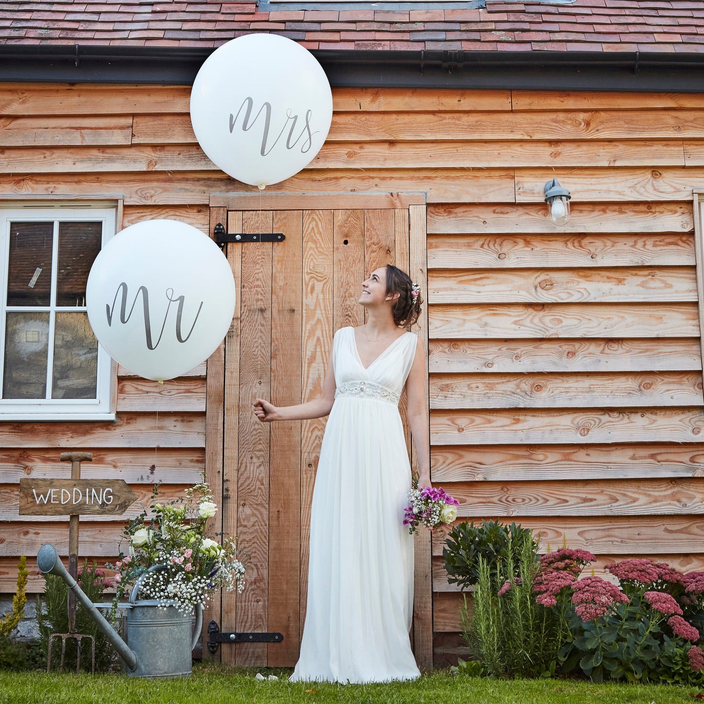 Giant Mr and Mrs Wedding Balloons- 10 Inner Pack