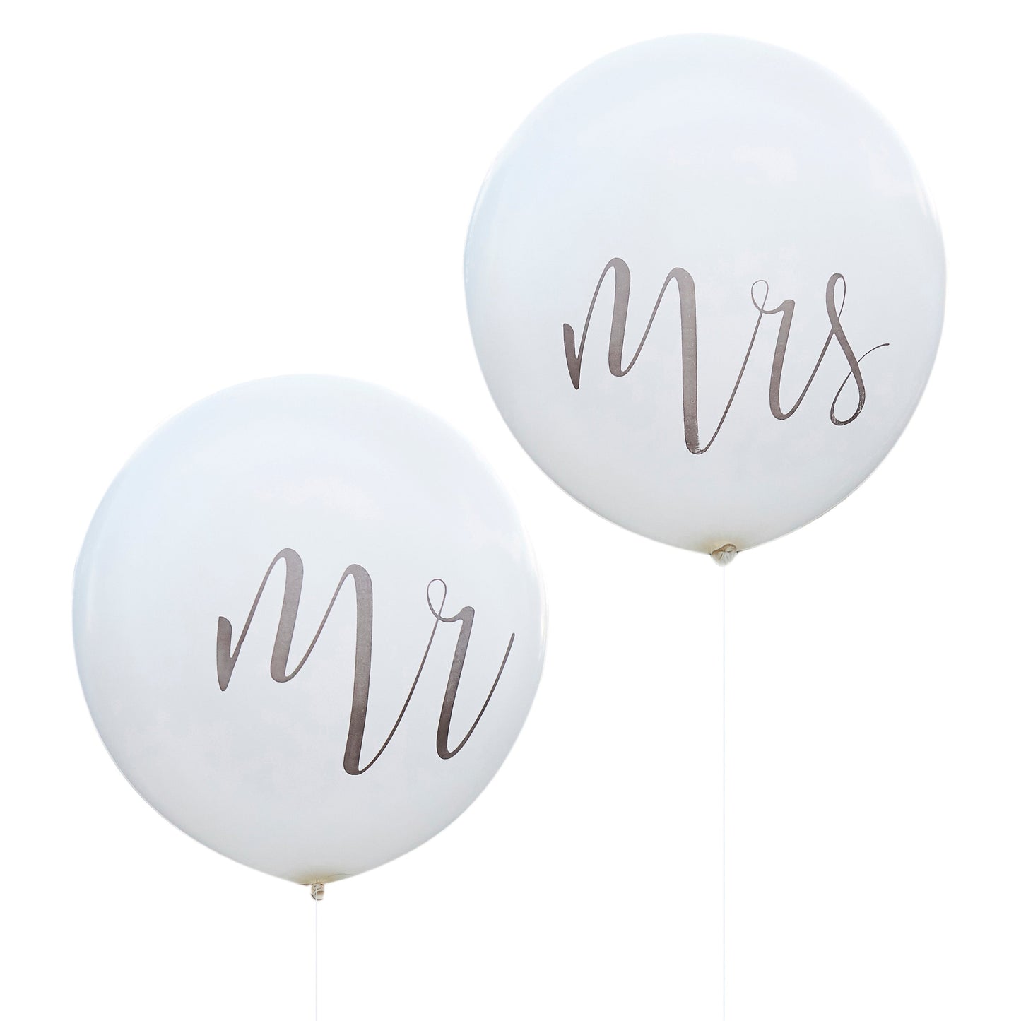 Giant Mr and Mrs Wedding Balloons- 10 Inner Pack