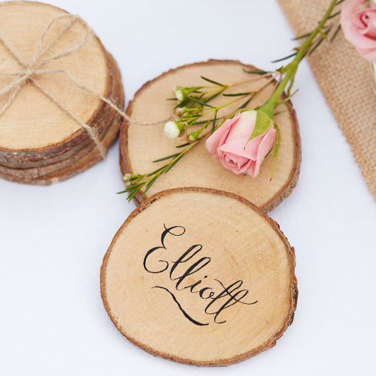 Mini Decorative Wooden Slices- 5 Inner Pack