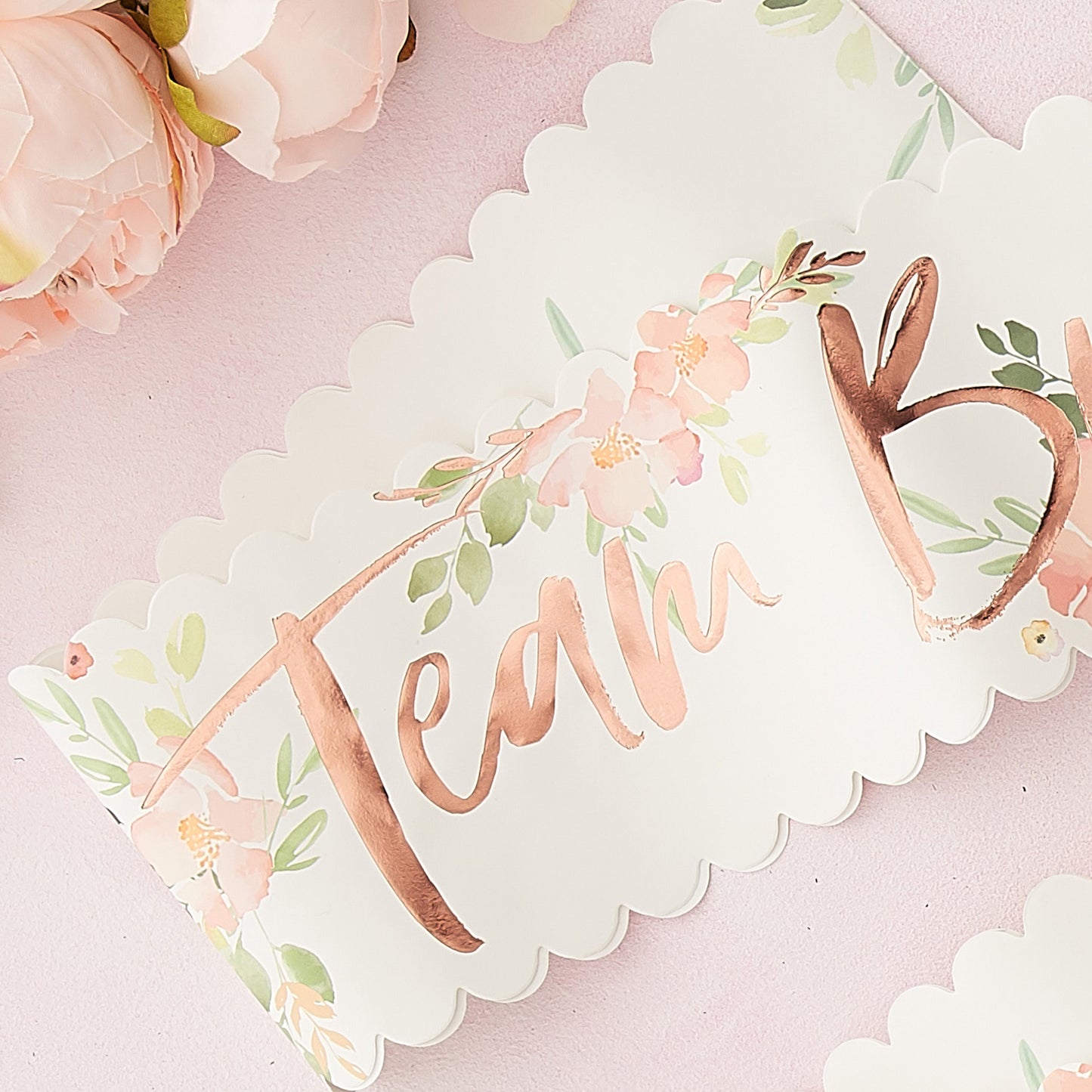 Floral Team Bride Hen Party Sashes 6 Pack- 5 Inner Pack