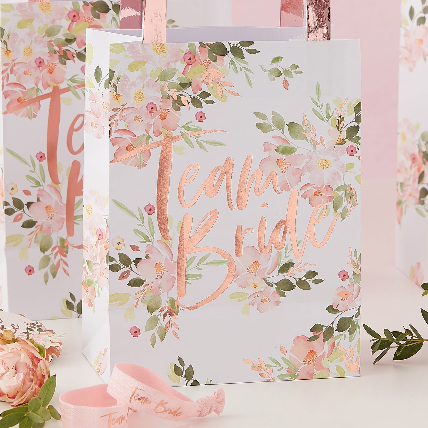 Floral Team Bride Hen Party Bags- 5 Inner Pack