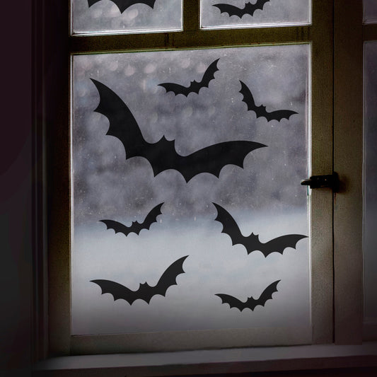 Black Bat Halloween Window Stickers- 5 Inner Pack