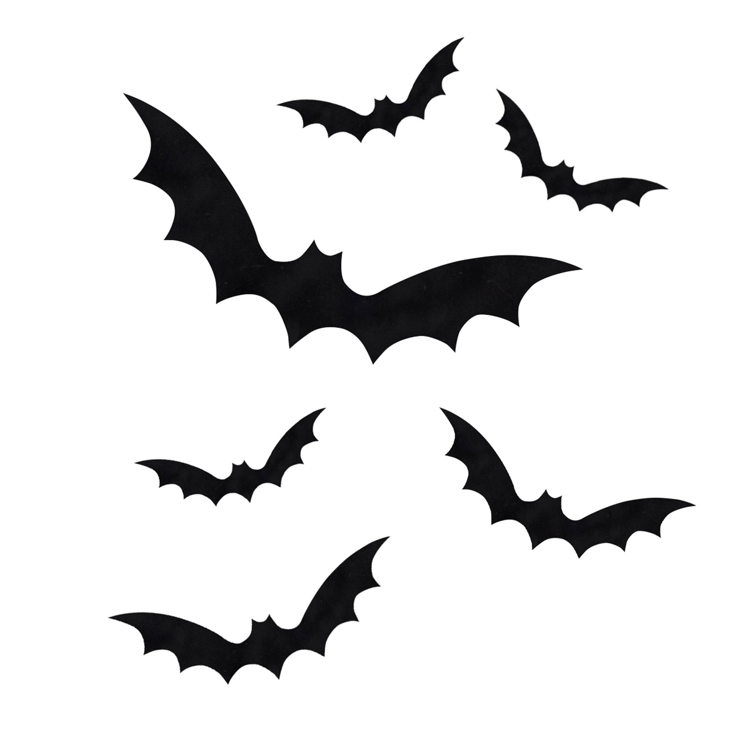 Black Bat Halloween Window Stickers- 5 Inner Pack
