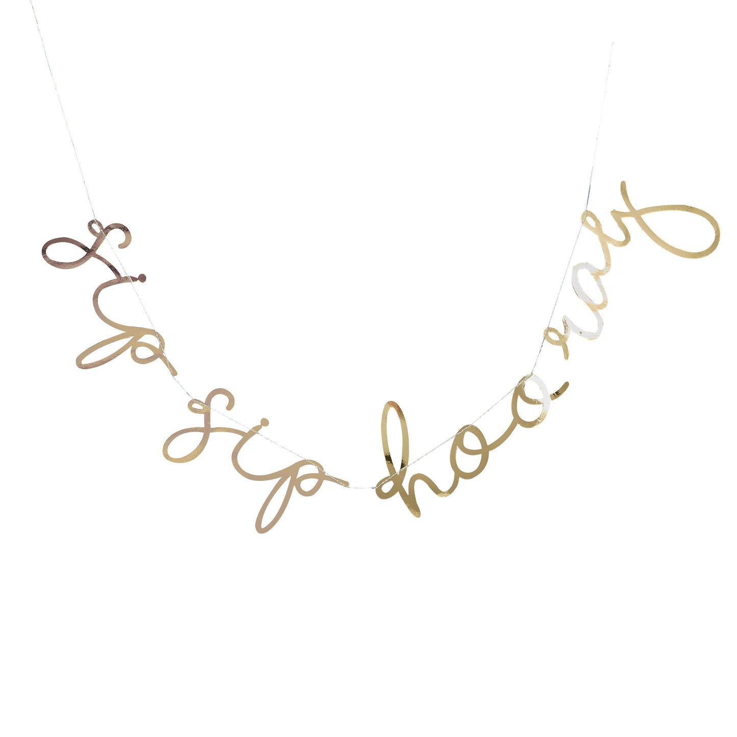 Gold Foiled Sip Sip Hooray Bunting - Gold Christmas- 5 Inner Pack