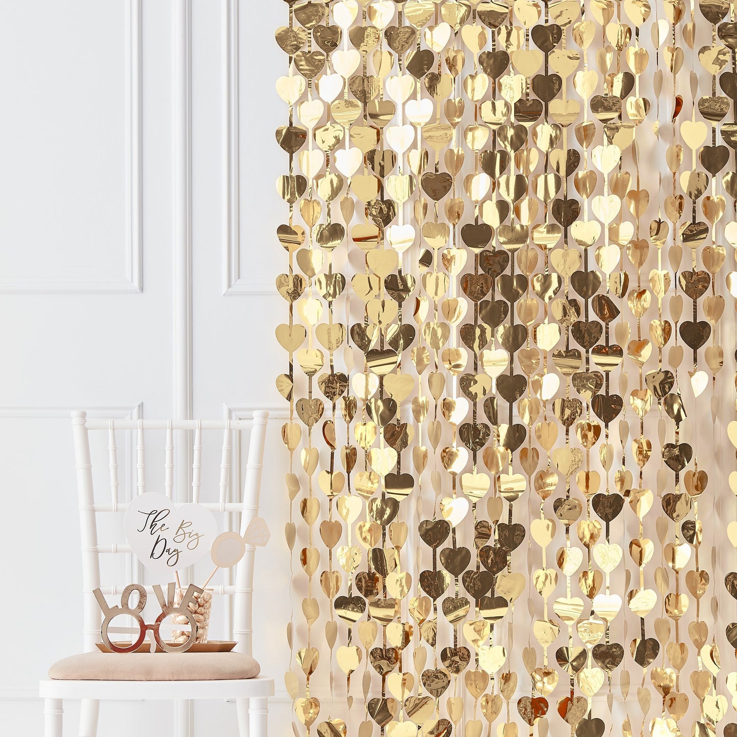 Gold Heart Party Backdrop- 5 Inner Pack