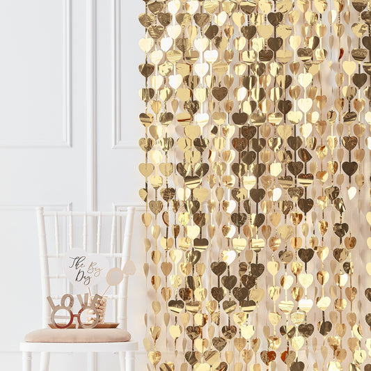 Gold Heart Party Backdrop- 5 Inner Pack