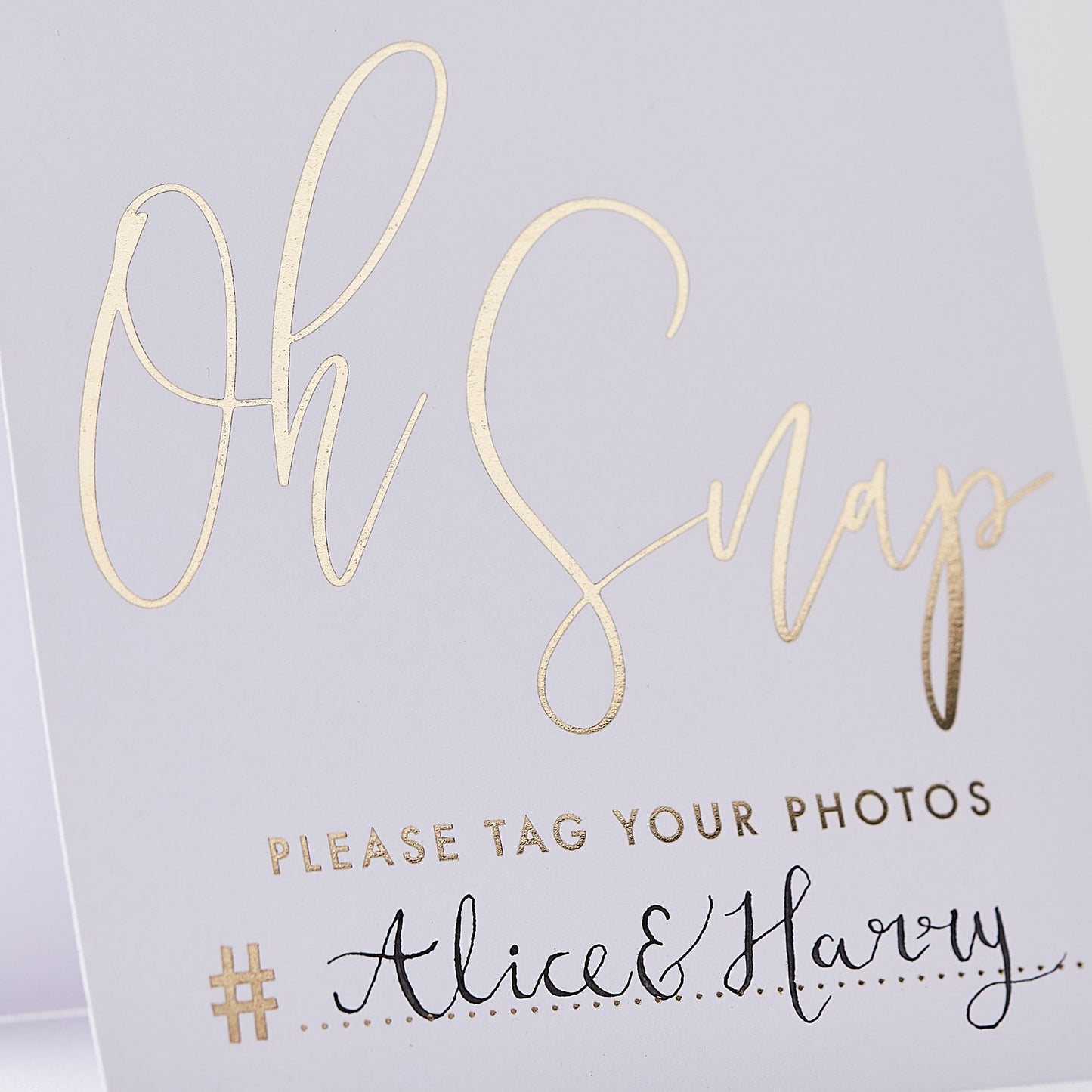 Gold Wedding Hashtag Instagram Cards- 10 Inner Pack