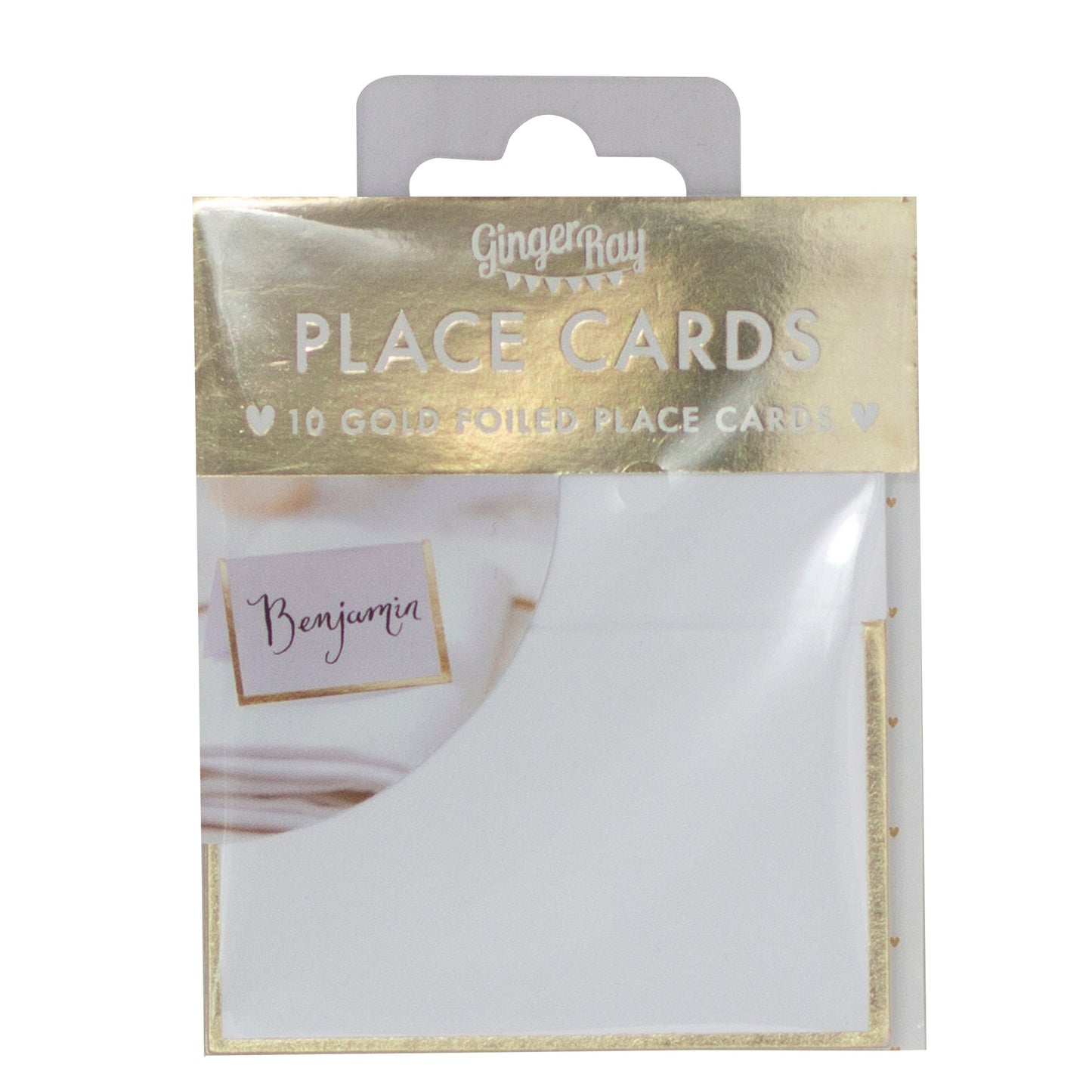 Gold Foiled Wedding Place Cards- 10 Inner Pack