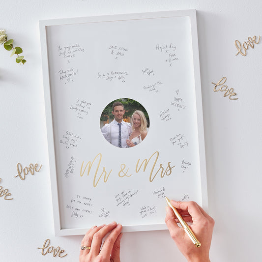 Mr and Mrs Alternative Guest Book Signing Frame- 5 Inner Pack